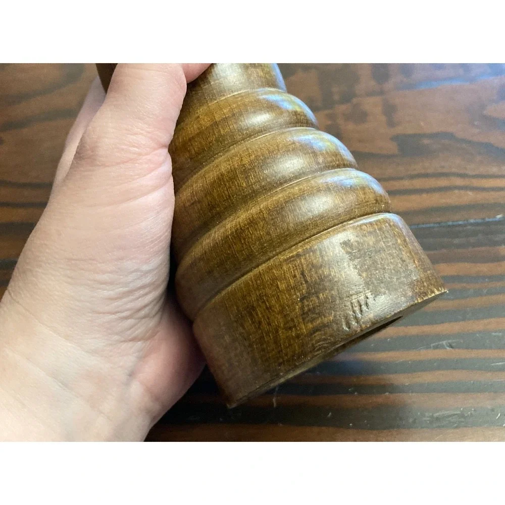 Vintage Peugeot France Freres Lion Pepper Mill Grinder Dark Wood 11